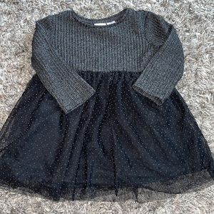 Zara sweater dress with tulle skirt